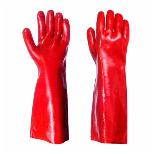 GUMENE ROKAVICE IDEAL-T PVC RDEČE 27CM