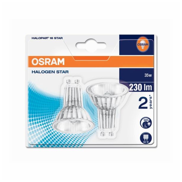 HALOGENSKA ŽARNICA ZA OMREŽNO NAPETOST OSRAM HALOPAR16 230V 35W GU10 BL/2