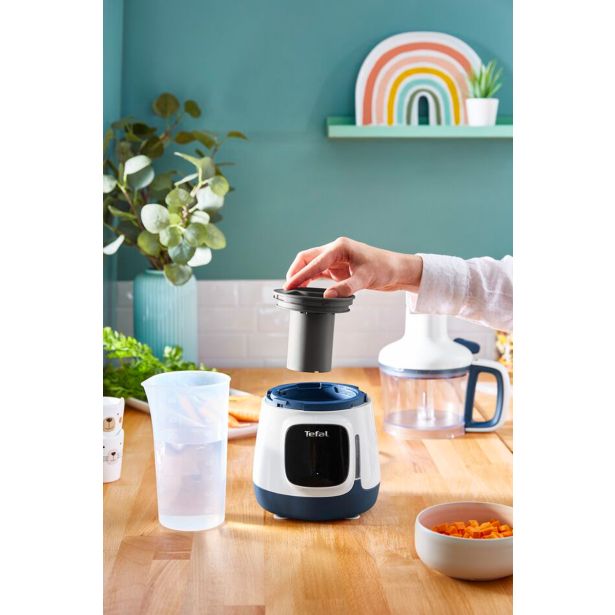 APARAT ZA PRIPRAVO HRANE ZA DOJENČKE TEFAL YUMMY GOURMET EVOLUTIVE, HB55W430, MOČ 600 W, S PALIČNIM MEŠALNIKOM, DIZAJN 4-V-1