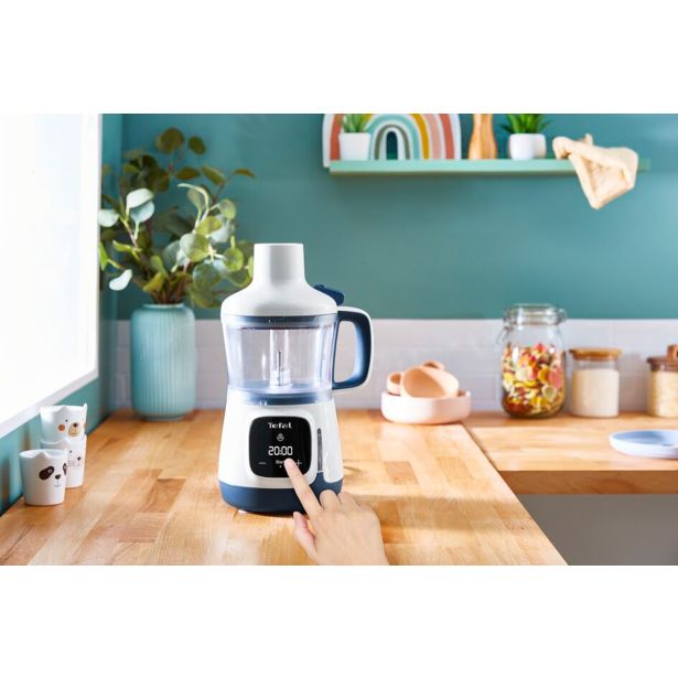 APARAT ZA PRIPRAVO HRANE ZA DOJENČKE TEFAL YUMMY GOURMET EVOLUTIVE, HB55W430, MOČ 600 W, S PALIČNIM MEŠALNIKOM, DIZAJN 4-V-1