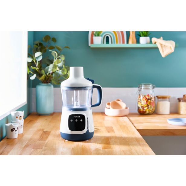 APARAT ZA PRIPRAVO HRANE ZA DOJENČKE TEFAL YUMMY GOURMET EVOLUTIVE, HB55W430, MOČ 600 W, S PALIČNIM MEŠALNIKOM, DIZAJN 4-V-1