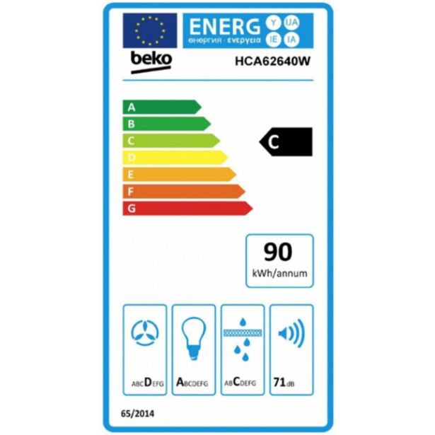 POŠEVNA STENSKA NAPA BEKO HCA62640W