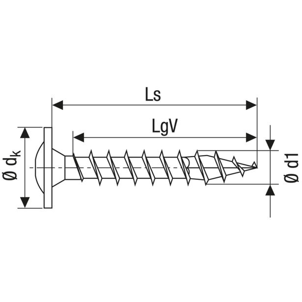 VIJAK ZA LESENE KONSTRUK. SPAX HI.FORCE T-STAR 6X60 ZAV=12KOS WIROX