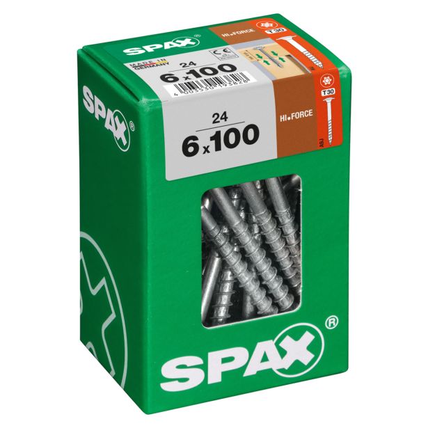 VIJAK ZA LESENE KONSTRUK. SPAX HI.FORCE WIROX 6X100 ZAV=24KOS
