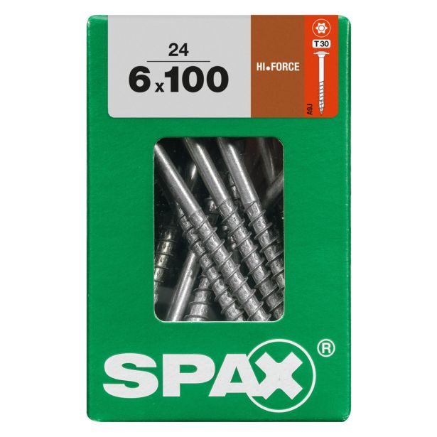 VIJAK ZA LESENE KONSTRUK. SPAX HI.FORCE WIROX 6X100 ZAV=24KOS