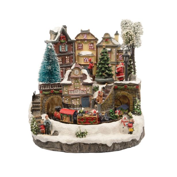 VASICA HIŠKA 26 CM Z VLAKOM IN VRTEČO JELKO IP20