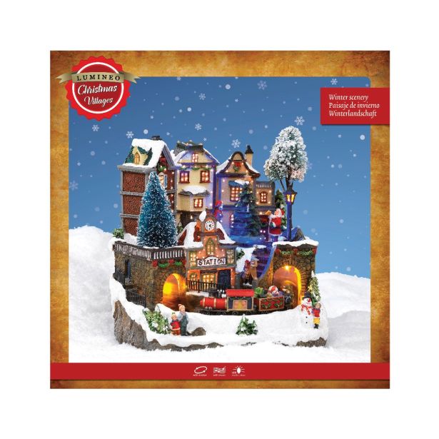 VASICA HIŠKA 26 CM Z VLAKOM IN VRTEČO JELKO IP20