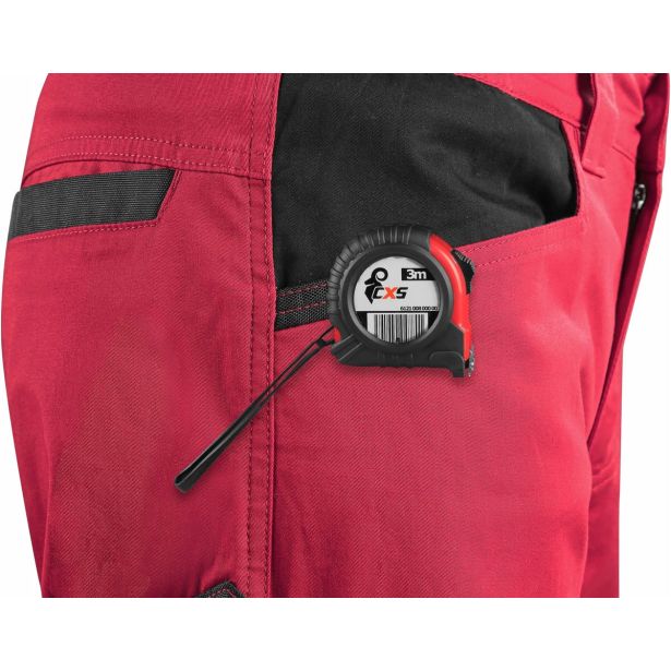 HLAČE CXS SOLIS FLEX DO PASU 64 RDEČE/ČRNA