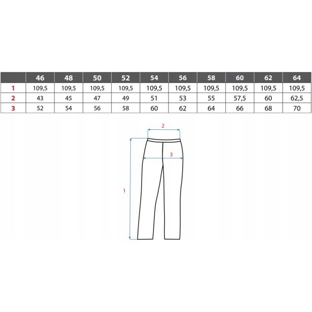 HLAČE CXS SOLIS FLEX DO PASU 64 RDEČE/ČRNA