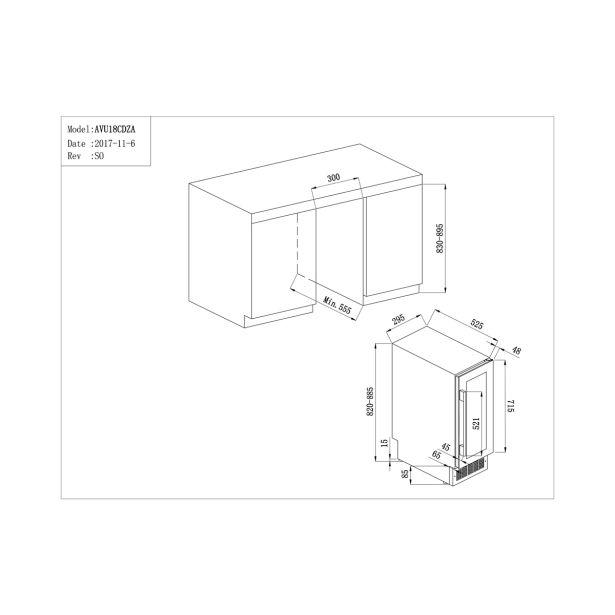 HLADILNA VITRINA AVINTAGE AVU 18 CDZA