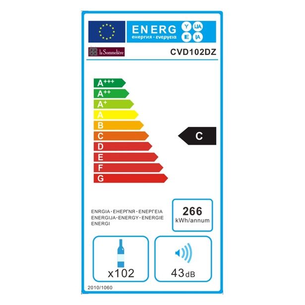 HLADILNA VITRINA LA SOMMELIERE CVD 102DZ