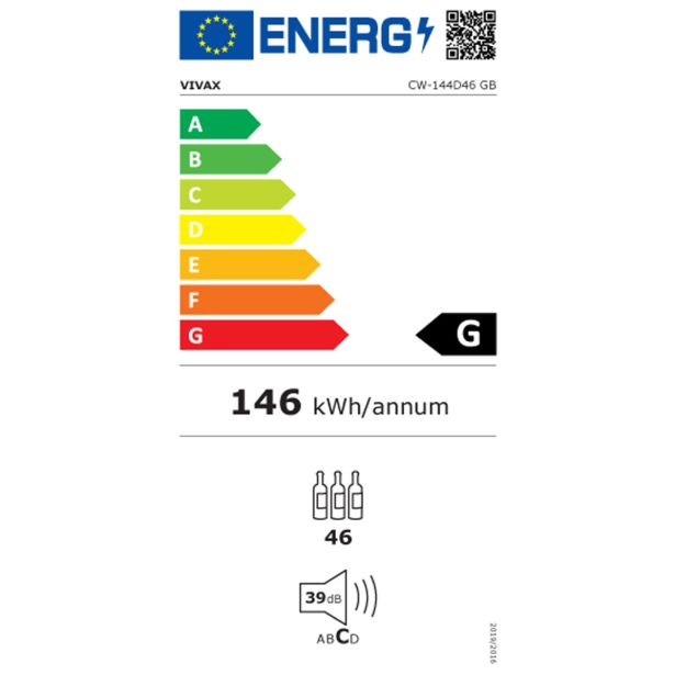 HLADILNA VITRINA VIVAX CW-144D46 GB