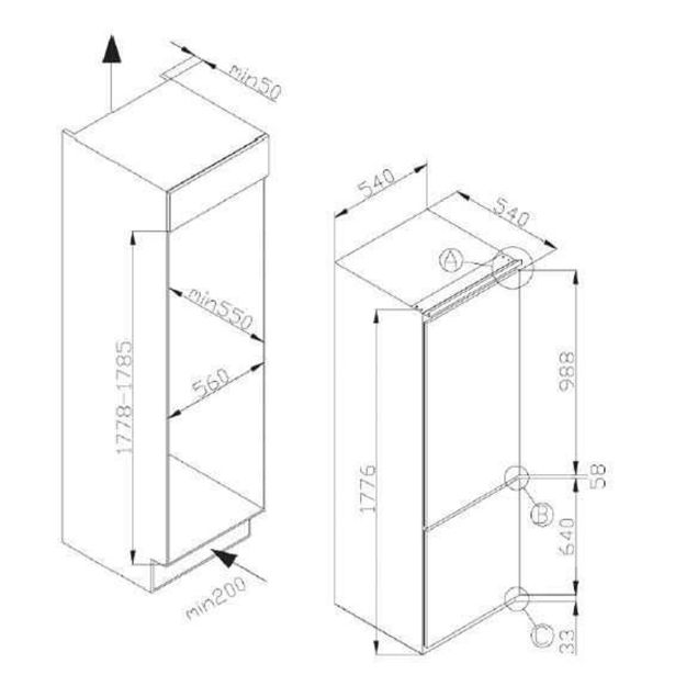 HLADILNIK IN ZAMRZOVALNIK AMICA BK316.3