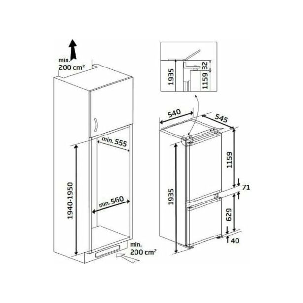 HLADILNIK IN ZAMRZOVALNIK BEKO BCNA306E4SN