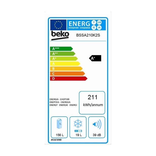 HLADILNIK IN ZAMRZOVALNIK BEKO BSSA210K2S