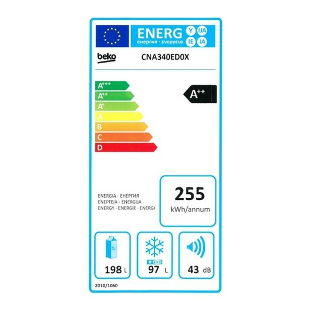 HLADILNIK IN ZAMRZOVALNIK BEKO CNA 340ED0X