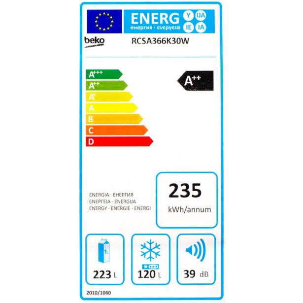 HLADILNIK IN ZAMRZOVALNIK BEKO RCSA 366K30XB