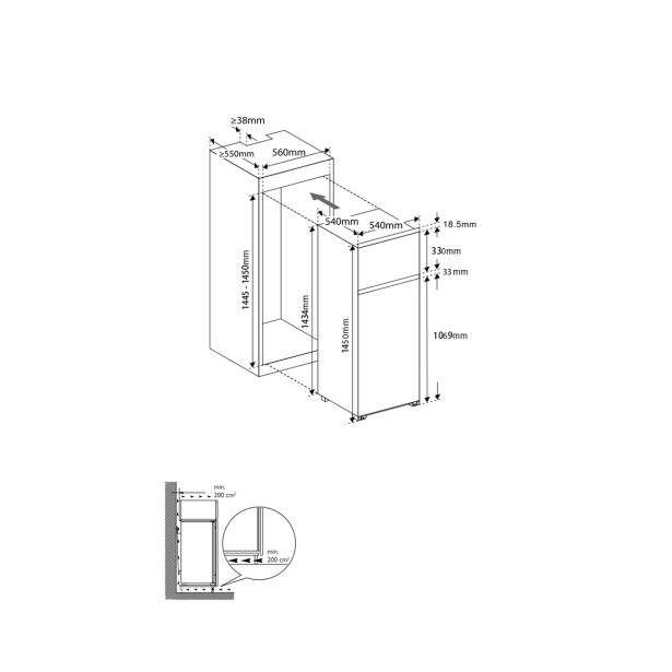 HLADILNIK IN ZAMRZOVALNIK CANDY CFBD2450/2EH