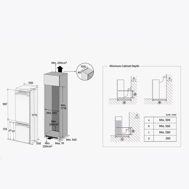 HLADILNIK IN ZAMRZOVALNIK SAMSUNG BRB80F26ADF0EO