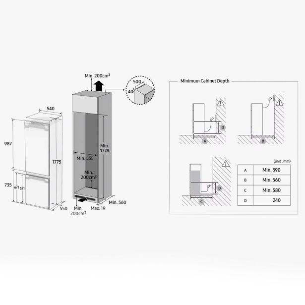 HLADILNIK IN ZAMRZOVALNIK SAMSUNG BRB80F26DEF0EO