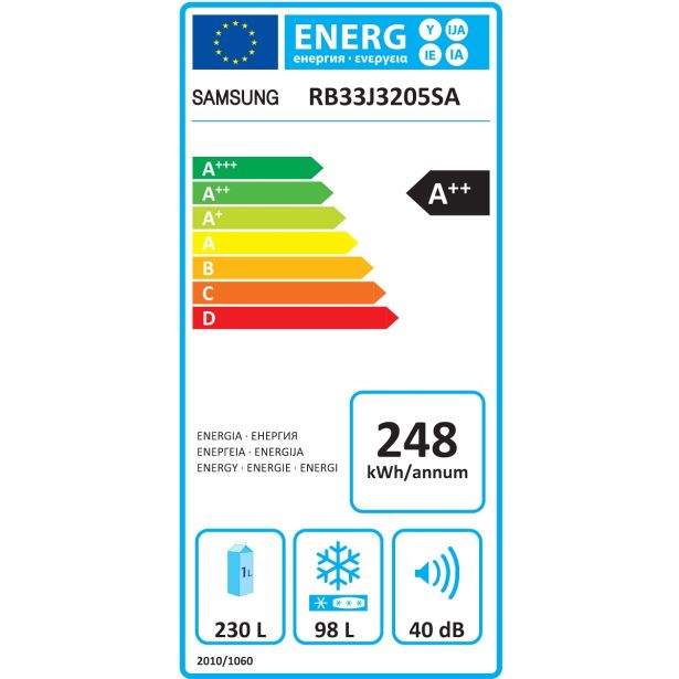 HLADILNIK IN ZAMRZOVALNIK SAMSUNG RB33J3205SA