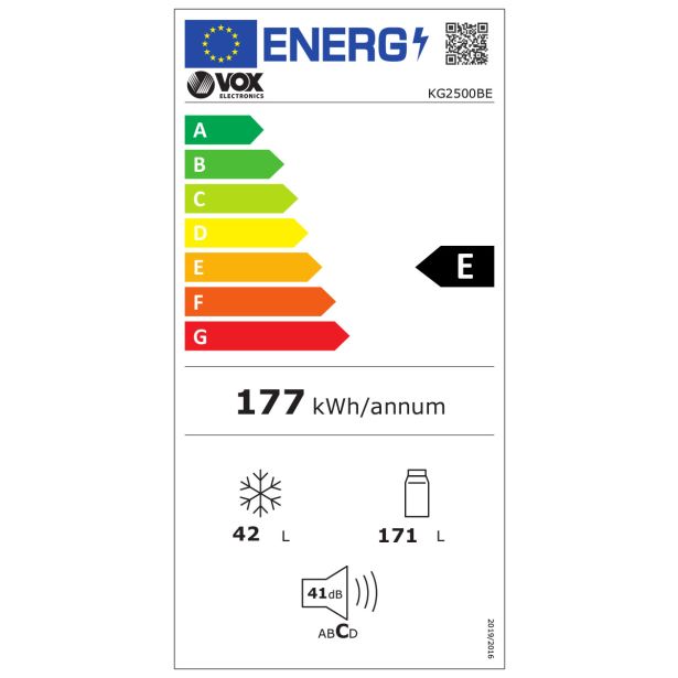 HLADILNIK IN ZAMRZOVALNIK VOX KG2500BE