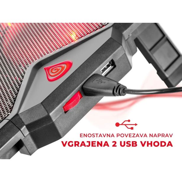 HLADILNO STOJALO ZA PRENOSNIK GENESIS OXID 250, ČRN