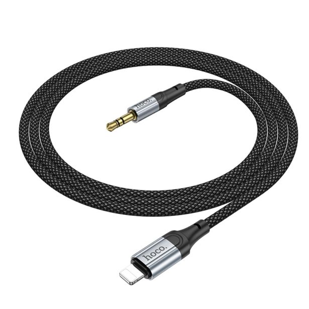 HOCO AUX KABEL UPA26 IZ LIGHTNING NA 3.5 MM (1M) ČRN