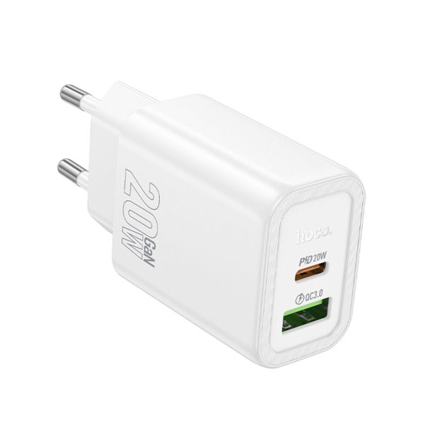 HOCO POLNILEC ADAPTER N61 GAN PD 20W USB-A, TYPE C ZA SAMSUNG, IPHONE - BEL