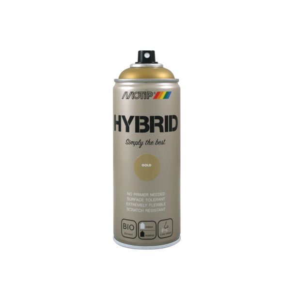 BARVNI SPREJ MOTIP HYBRID ZLATI 400ML