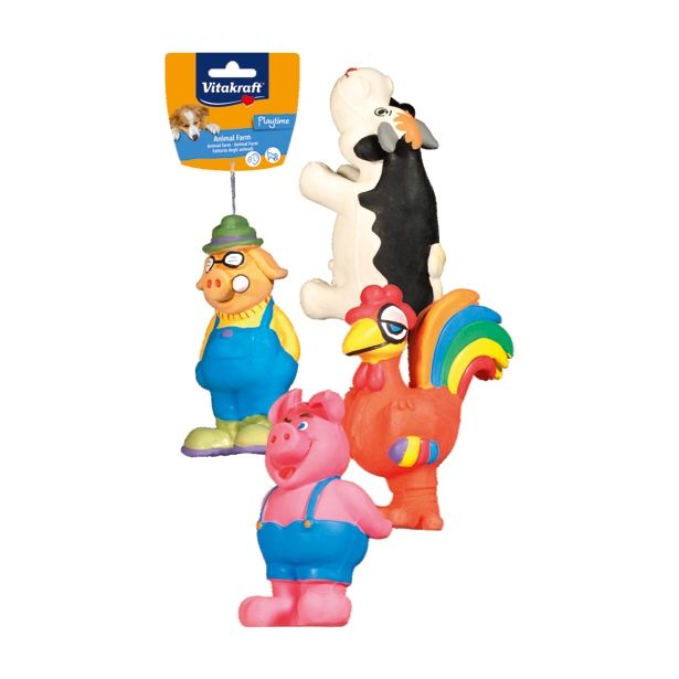 IGRAČA ZA PSA VITAKRAFT LATEX RAZLIČNE ŽIVALI PISKA 7CM