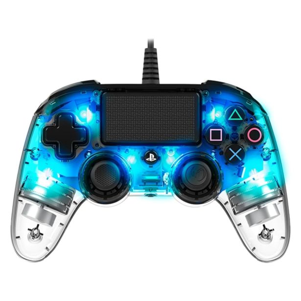 IGRALNI PLOŠČEK NACON TRANSPARENT PS4 MODER ŽIČNI, OSVETLJEN