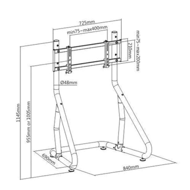 IGRALNI PRIPOMOČEK SPWAN GAMING STOJALO ZA EN MONITOR TALNO
