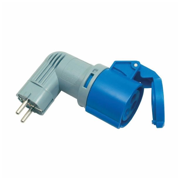 IND. RAZDELILNIK/ADAPTER PCE ŠUKO VTIKAČ -> 3X16A 230V KOTNI, IP20