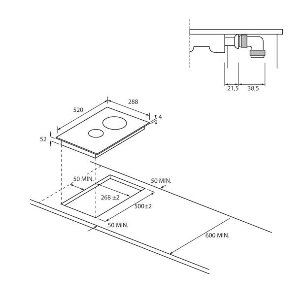 INDUKCIJSKA PLOŠČA CANDY CID30/1 DOMINO