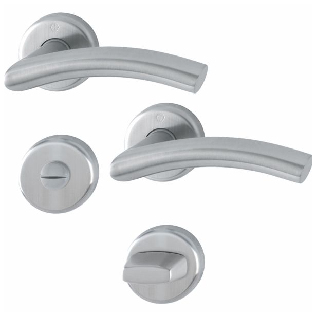 INOX KLJUKA ZA VRATA HOPPE ABERDEEN Z ROZETO WC F69