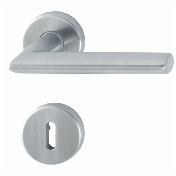 INOX KLJUKA ZA VRATA HOPPE STOCKHOLM Z ROZETO KLJUČ F69