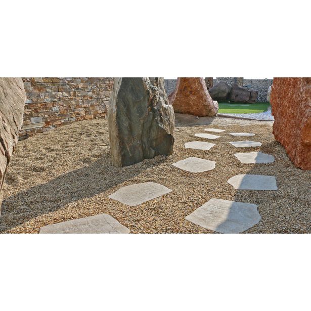 IZDELEK IZ KAMNA ALPCOLOR STOPNIK IZ UMETNEGA KAMNA SVETLO SIV 36-42,DEB 2CM