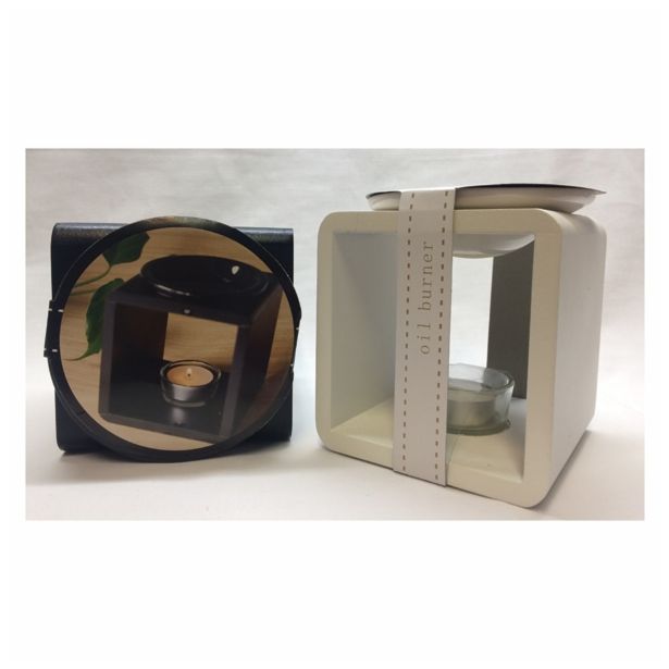 SVEČNIK MULLER IZPARILNIK LES,KERAMIKA, STEKLO 11X11X11.5 CM SORT