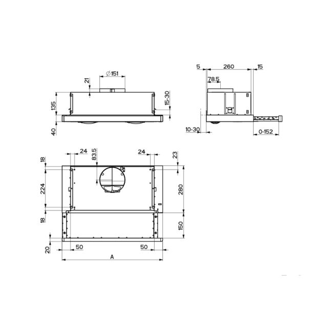 IZVLEČNA KUHINJSKA NAPA FABER FLEXA NG HIP AM/X A60