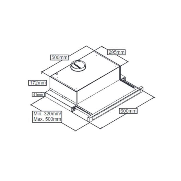 IZVLEČNA KUHINJSKA NAPA TESLA DT600SX