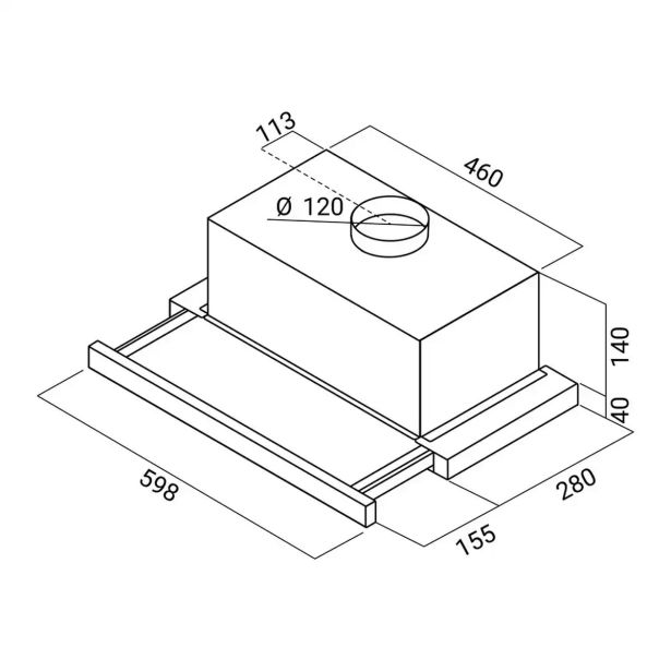 IZVLEČNA KUHINJSKA NAPA TURBOAIR THTC GRIX/A/60