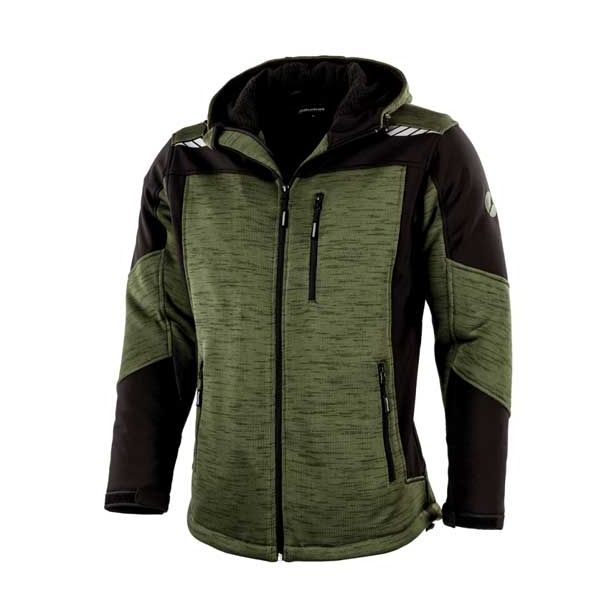 JAKNA ALBATROS ALDRIN S OLIVNO / ČRNA PLETENINA / SOFTSHELL