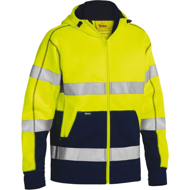 ODSEVNO OBLAČILO BISLEY JAKNA S KAPUCO IZ FLISA RUMENA S