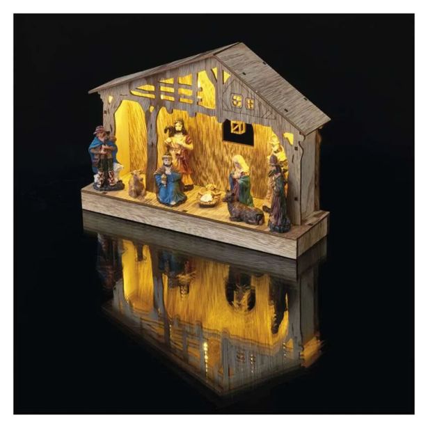 JASLICE EMOS LESENE LED TOPLA BELA ČASOVNIK, 19 CM