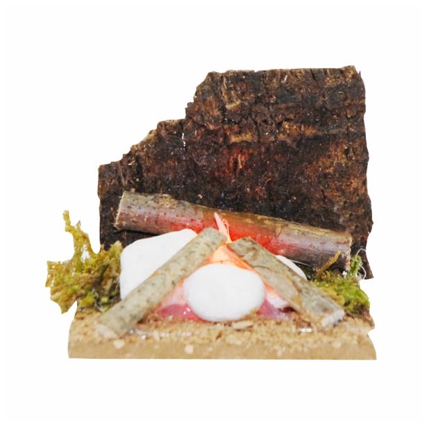 JASLICE EUROMARCHI DODATEK OGNJIŠČE 8X8X9 CM NA BATERIJE LED SIJALKA