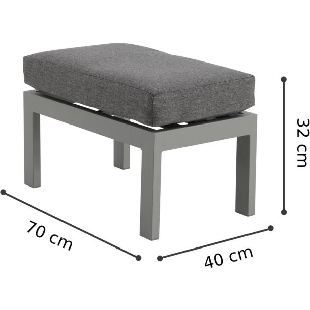 JEDILNA KOTNA GARNITURA NAXOS II 10P MODULAR ALU TEMNO SIVA