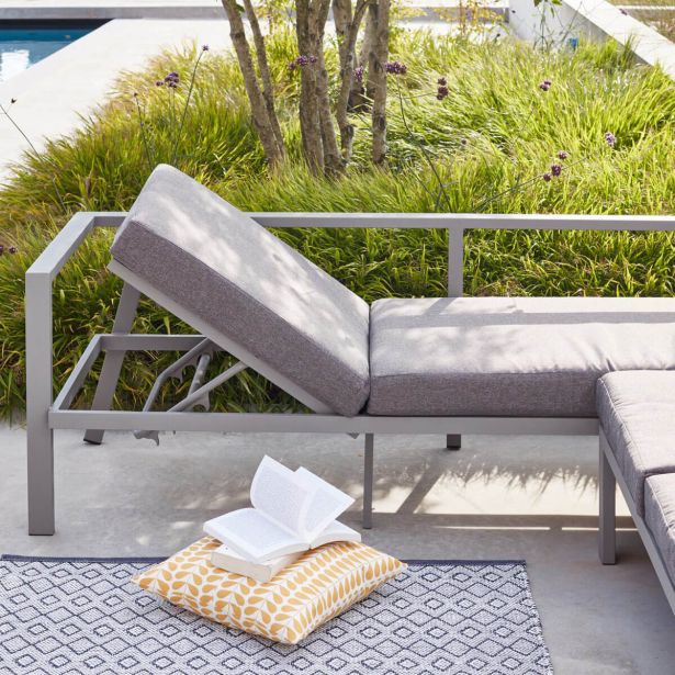 JEDILNA KOTNA GARNITURA NAXOS II 10P MODULAR ALU TEMNO SIVA