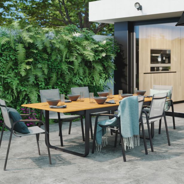 JEDILNA MIZA CALYPSO RAZTEGLJIVA POLNA ALU 192/257X100X74 DSIVA