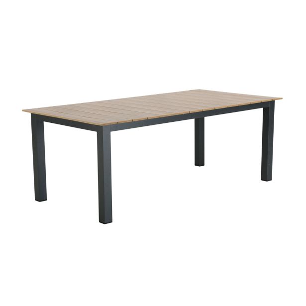 KOVINSKA MIZA NATERIAL CLARA SIVA 200X100 ALU, SINT. LES